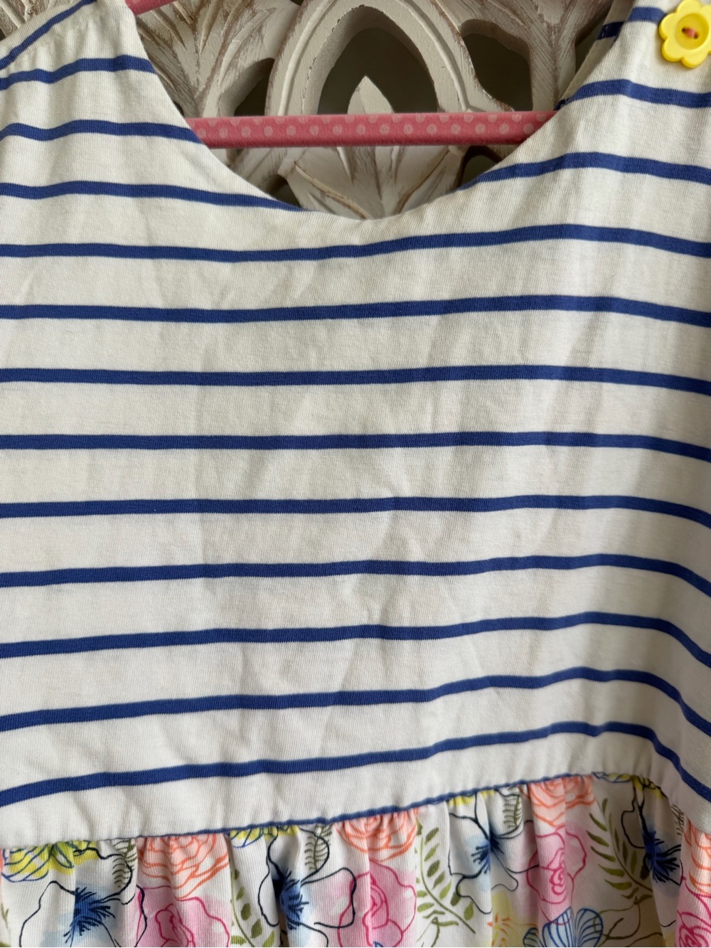 Matilda Jane Girls Floral Striped Dress Size 10 - Picture 6 of 7